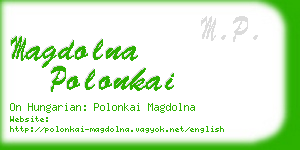 magdolna polonkai business card